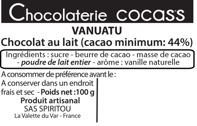 Poudre de vanille du Vanuatu
