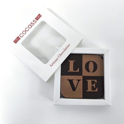 Carré d'amour LOVE en chocolat Cocass